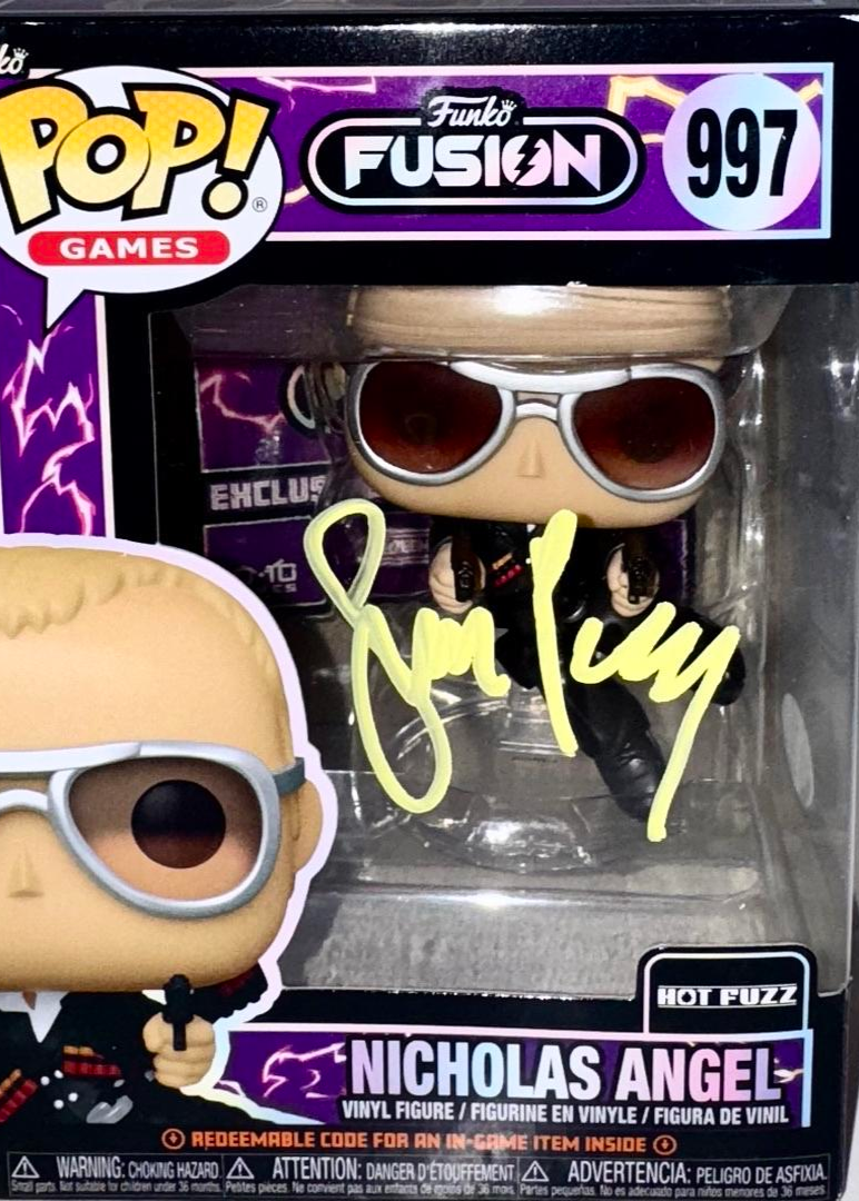 Simon Pegg Signed Funko Pop #997 "Nicholas Angel" (Hot Fuzz) - JSA COA